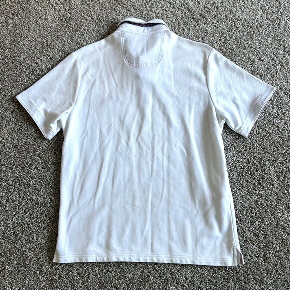 Tommy Bahama Men's Sz Small IslandZone Polo Shirt White American Flag Marlin - Picture 2 of 9